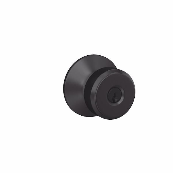 Bowery Matte Black Entry Knob ANSI Grade 1 1.75 In.